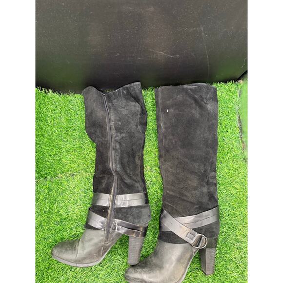 Carlos Santana- Black- Suede Heeled Boots- Size 9.5W - Picture 10 of 10